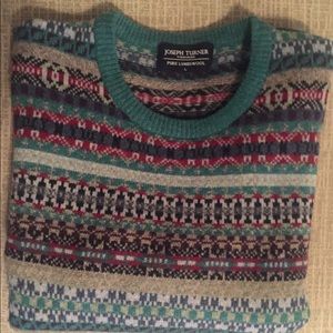 Large size pure lambswool sweater - Joseph Turner